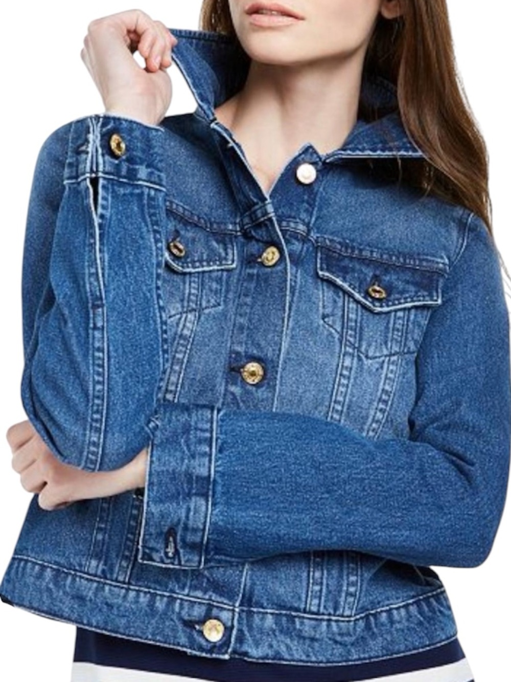 MICHAEL Michael Kors Riviera Denim Trucker Jean Jacket